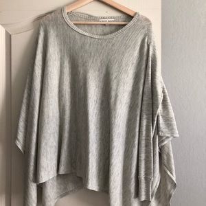 Knox Rose Grey Tunic Sweater Poncho
